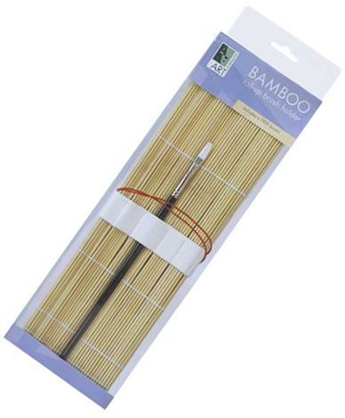 Bamboo Roll-Up Brush Holder Art Alternatives