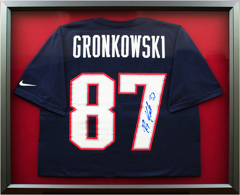 Image of Signed Football Player T-Shirt in Frame