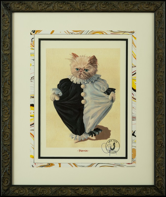  Picture frame of Classical Cat Print