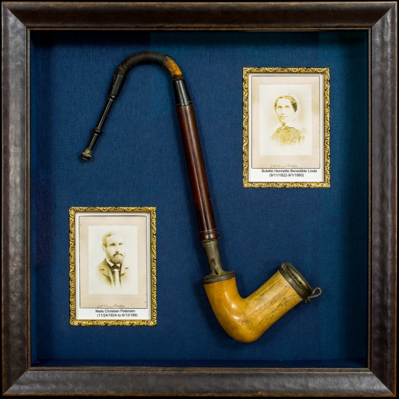 Family Heirloom Pipe in Picture Frame