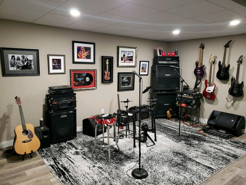 Picture framing for a Van Halen Themed Music Studio